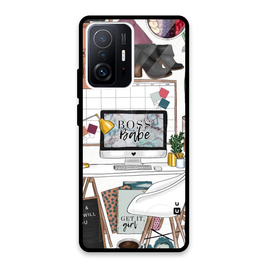 Boss Babe Glass Back Case for Xiaomi 11T Pro