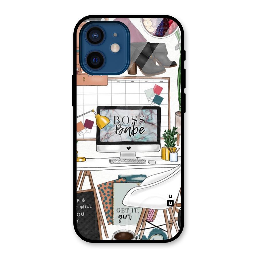 Boss Babe Glass Back Case for iPhone 12 Mini