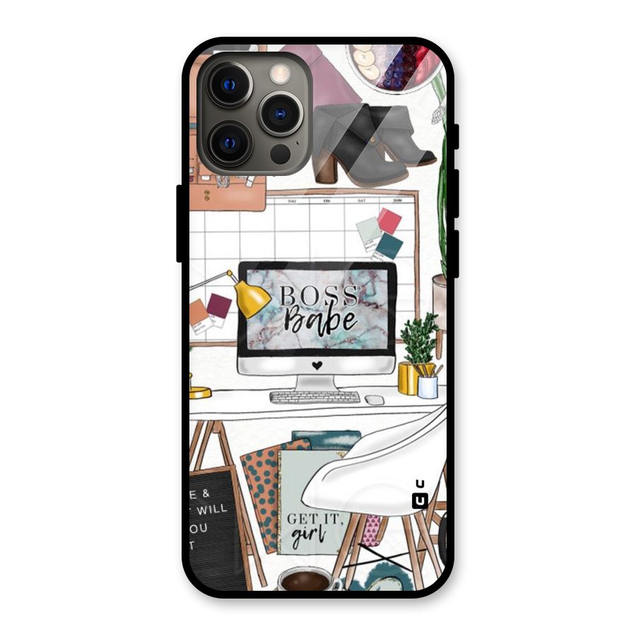 Boss Babe Glass Back Case for iPhone 12 Pro Max