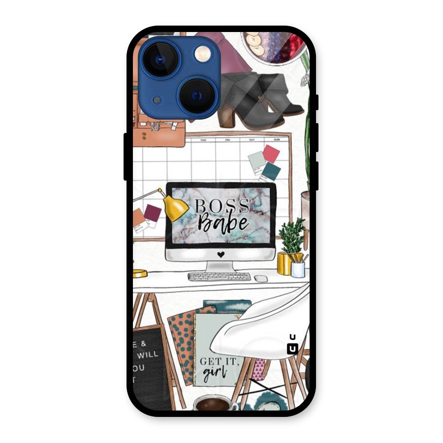 Boss Babe Glass Back Case for iPhone 13 Mini