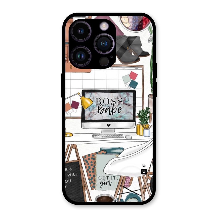 Boss Babe Glass Back Case for iPhone 14 Pro
