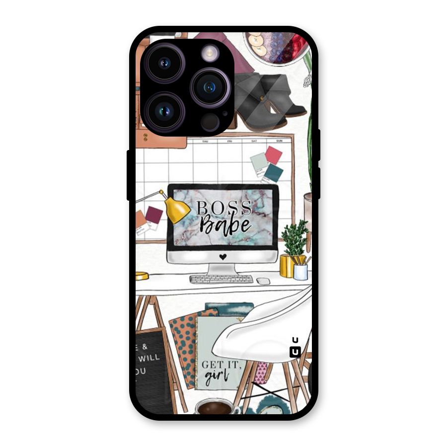 Boss Babe Glass Back Case for iPhone 14 Pro Max