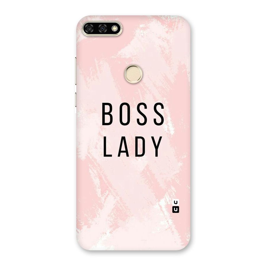 Boss Lady Pink Back Case for Honor 7A