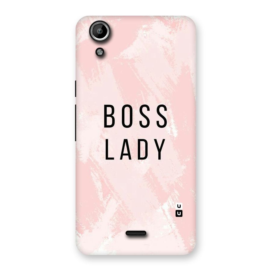 Boss Lady Pink Back Case for Micromax Canvas Selfie Lens Q345