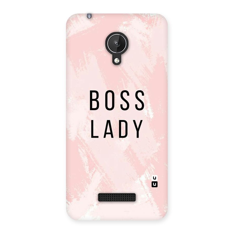 Boss Lady Pink Back Case for Micromax Canvas Spark Q380