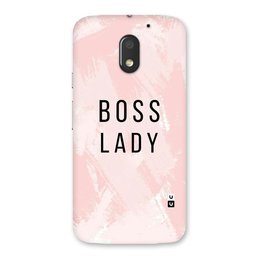 Boss Lady Pink Back Case for Moto E3 Power