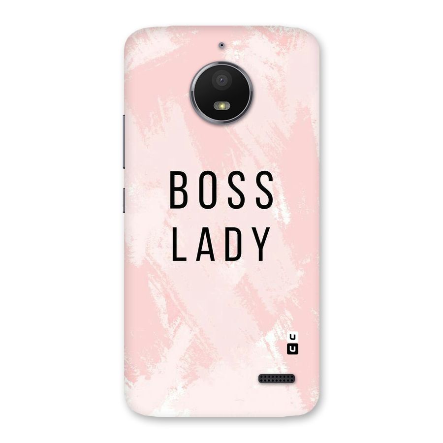 Boss Lady Pink Back Case for Moto E4