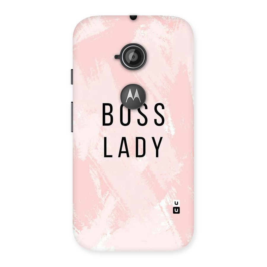 Boss Lady Pink Back Case for Moto E 2nd Gen