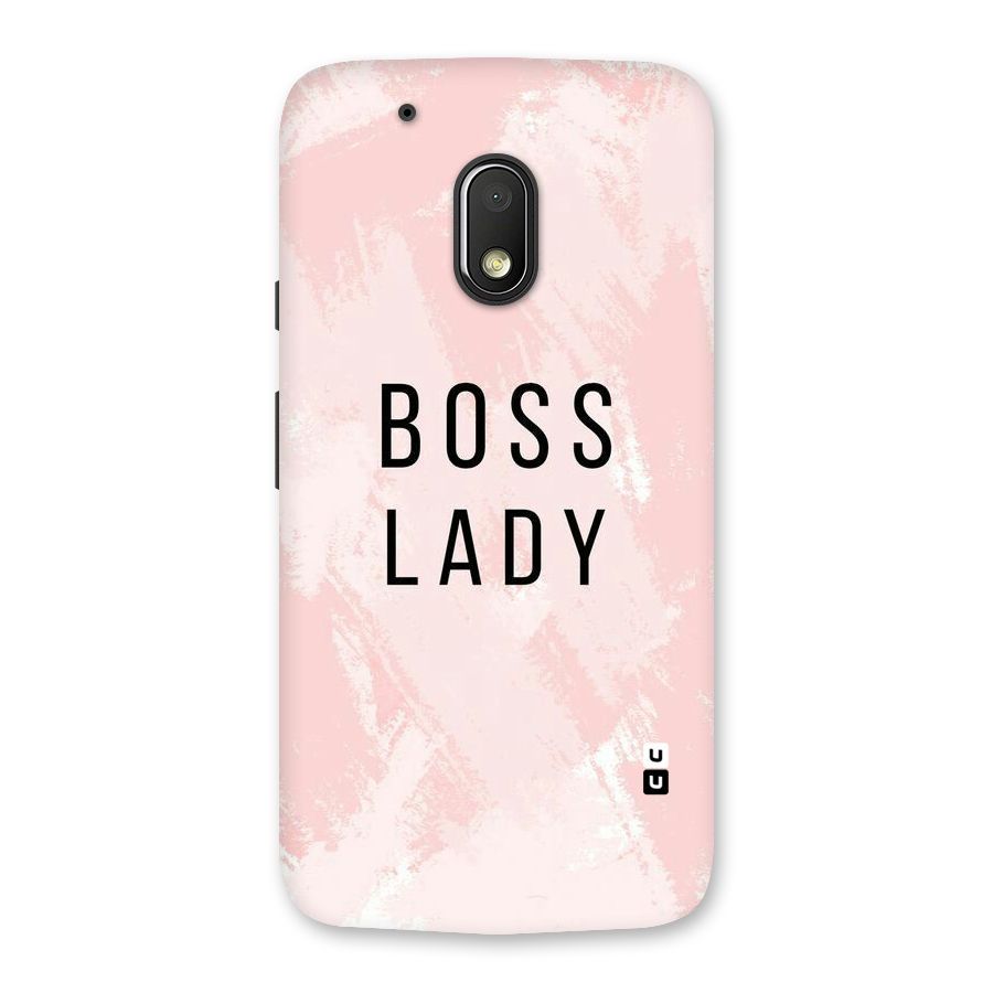 Boss Lady Pink Back Case for Moto G4 Play
