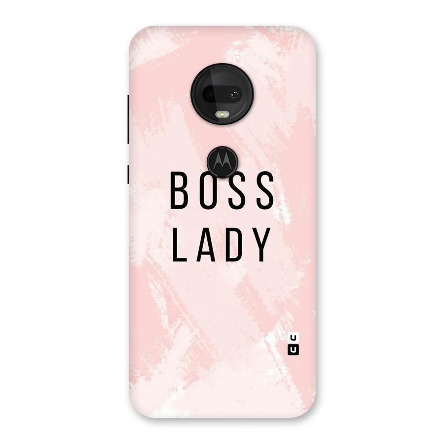 Boss Lady Pink Back Case for Moto G7