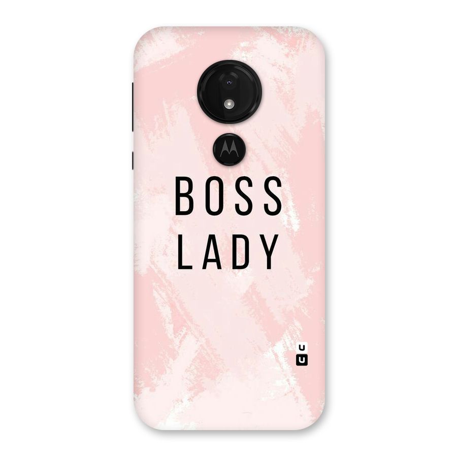 Boss Lady Pink Back Case for Moto G7 Power