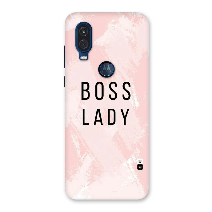 Boss Lady Pink Back Case for Motorola One Vision