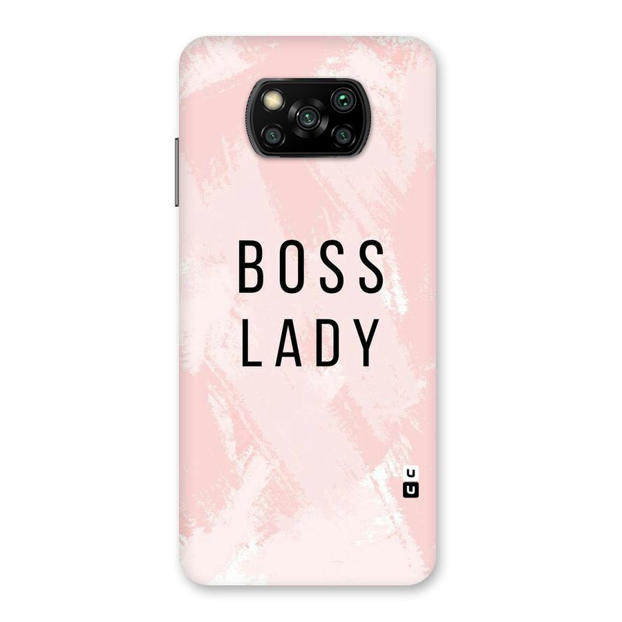 Boss Lady Pink Back Case for Poco X3
