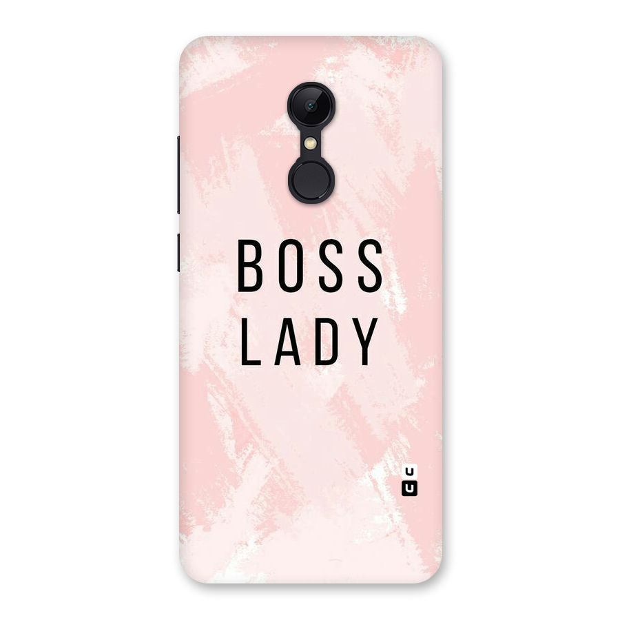 Boss Lady Pink Back Case for Redmi 5