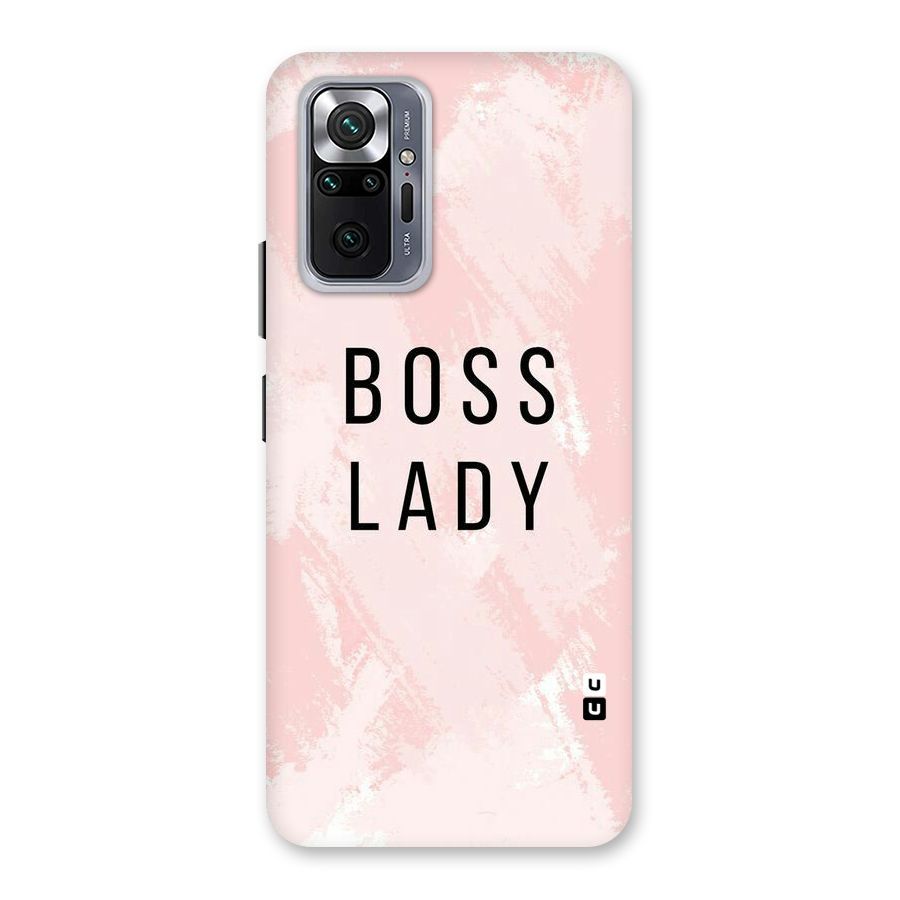 Boss Lady Pink Back Case for Redmi Note 10 Pro