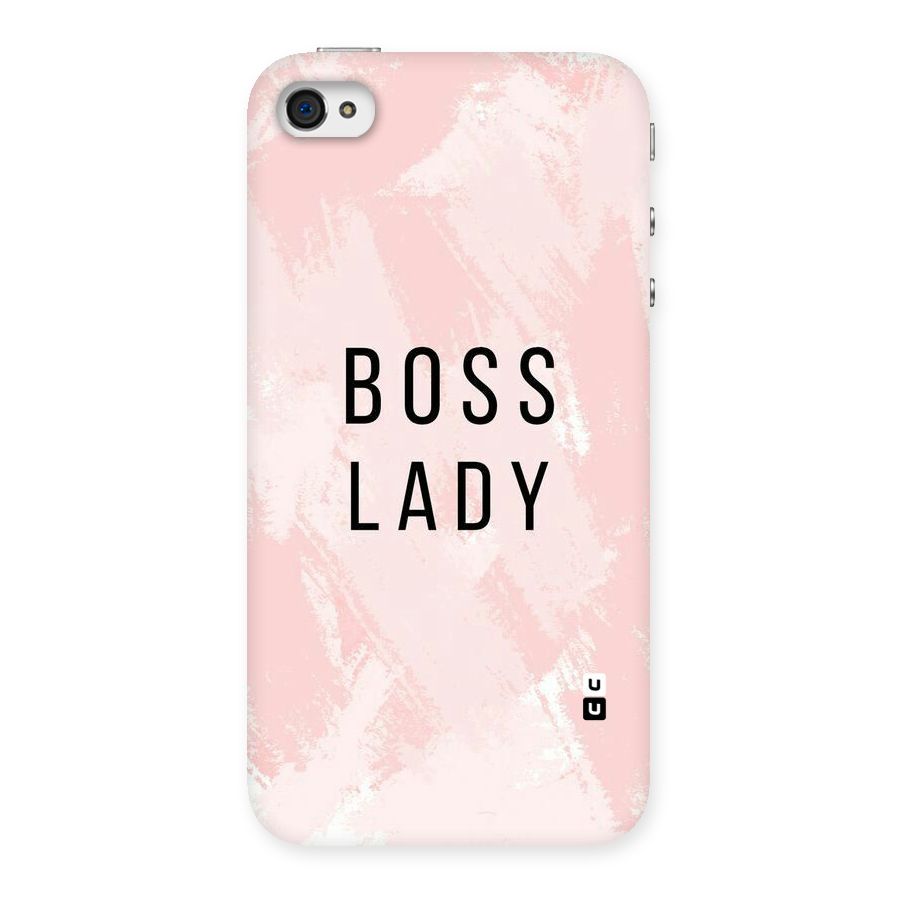 Boss Lady Pink Back Case for iPhone 4 4s