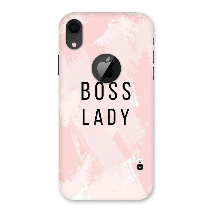 Boss Lady Pink Back Case for iPhone XR Logo Cut