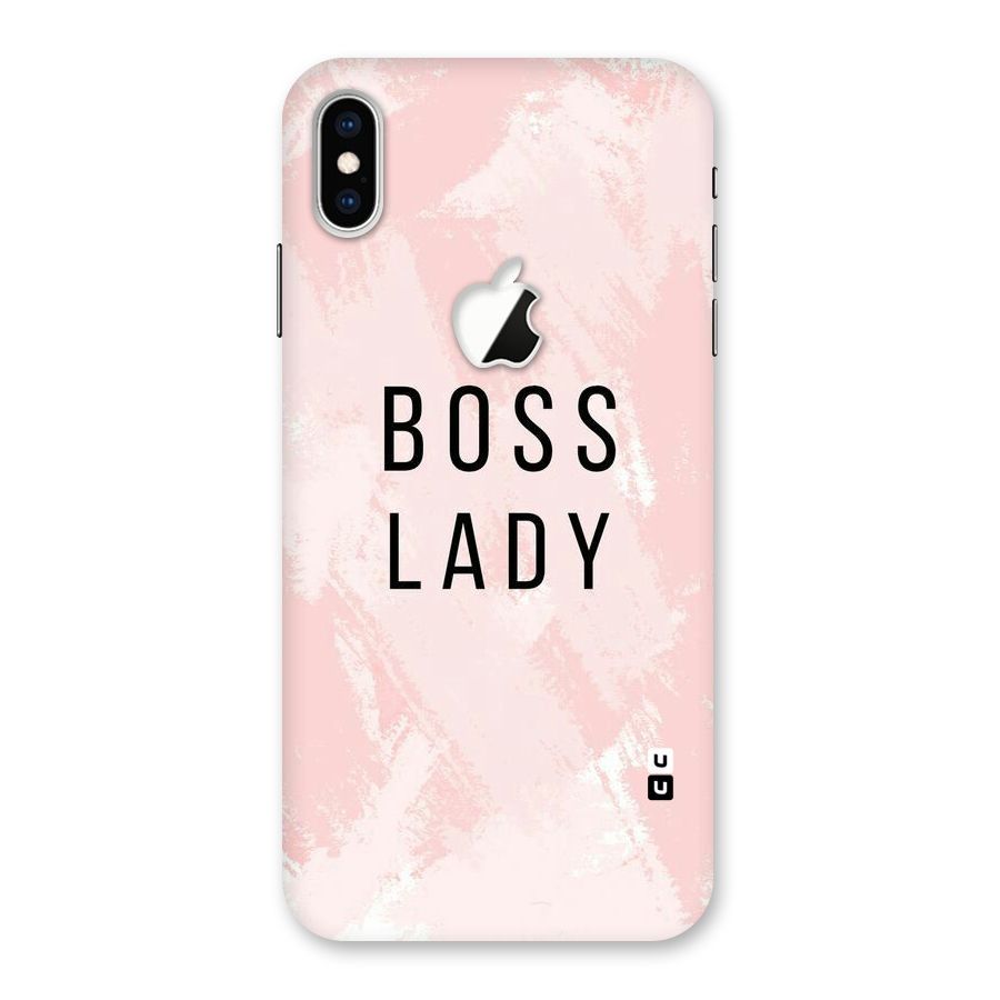 Boss Lady Pink Back Case for iPhone XS Max Apple Cut