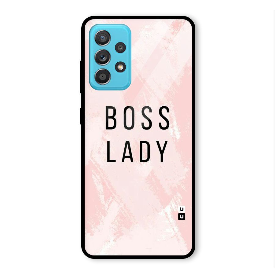 Boss Lady Pink Glass Back Case for Galaxy A52