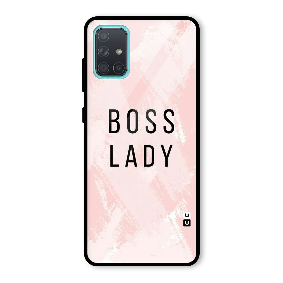 Boss Lady Pink Glass Back Case for Galaxy A71