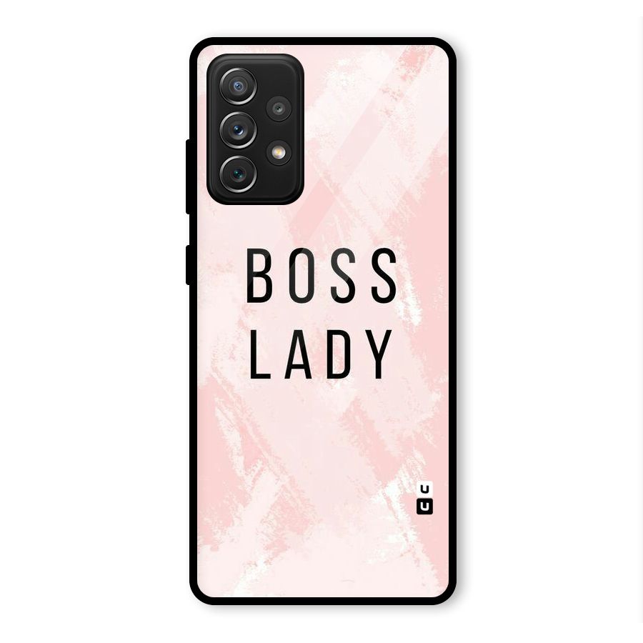 Boss Lady Pink Glass Back Case for Galaxy A72