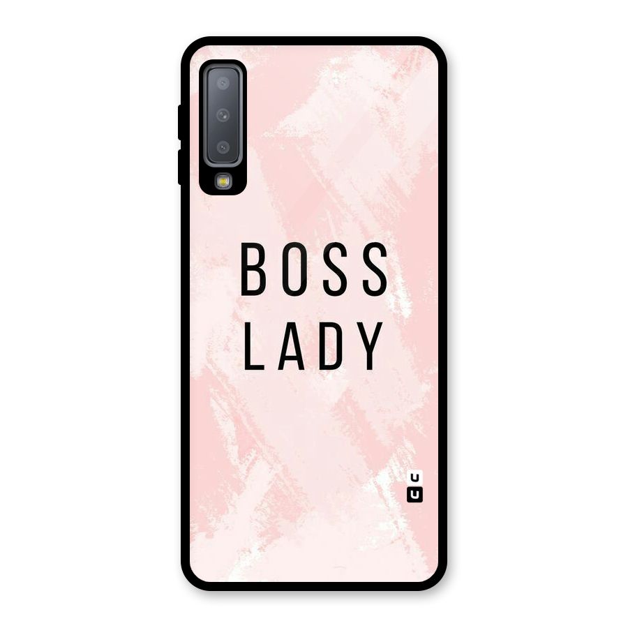Boss Lady Pink Glass Back Case for Galaxy A7 (2018)