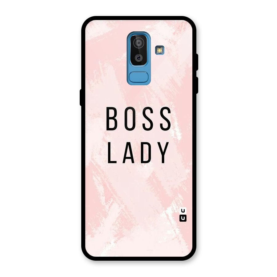 Boss Lady Pink Glass Back Case for Galaxy J8