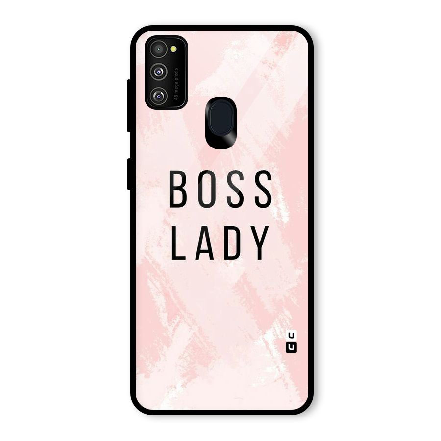 Boss Lady Pink Glass Back Case for Galaxy M30s