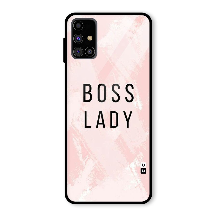 Boss Lady Pink Glass Back Case for Galaxy M31s