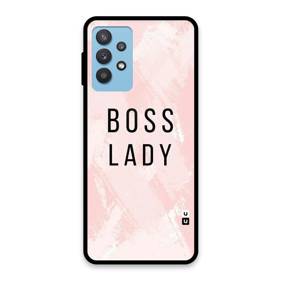 Boss Lady Pink Glass Back Case for Galaxy M32 5G