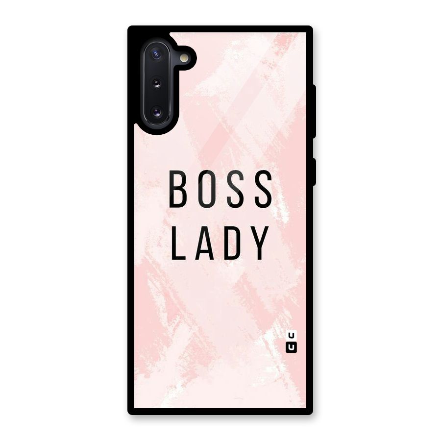 Boss Lady Pink Glass Back Case for Galaxy Note 10