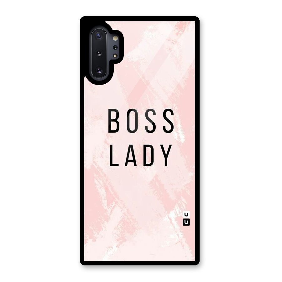 Boss Lady Pink Glass Back Case for Galaxy Note 10 Plus