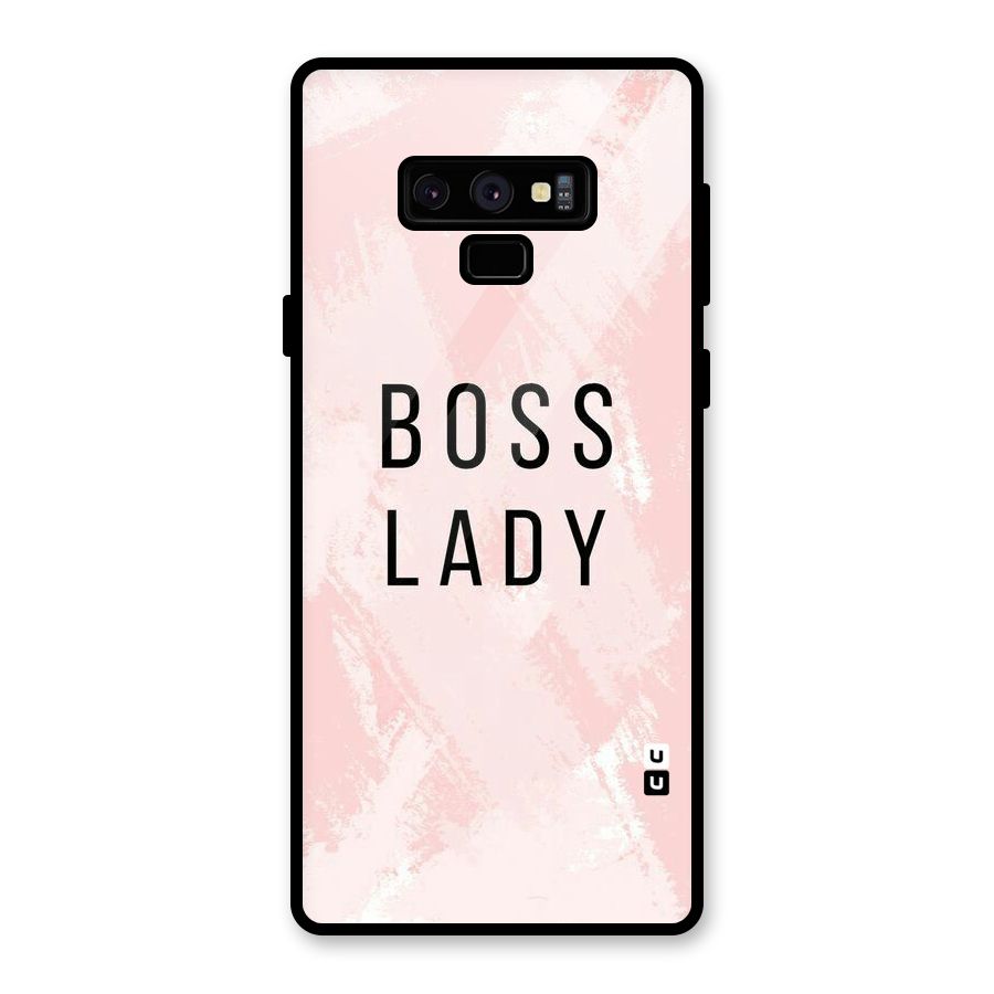 Boss Lady Pink Glass Back Case for Galaxy Note 9