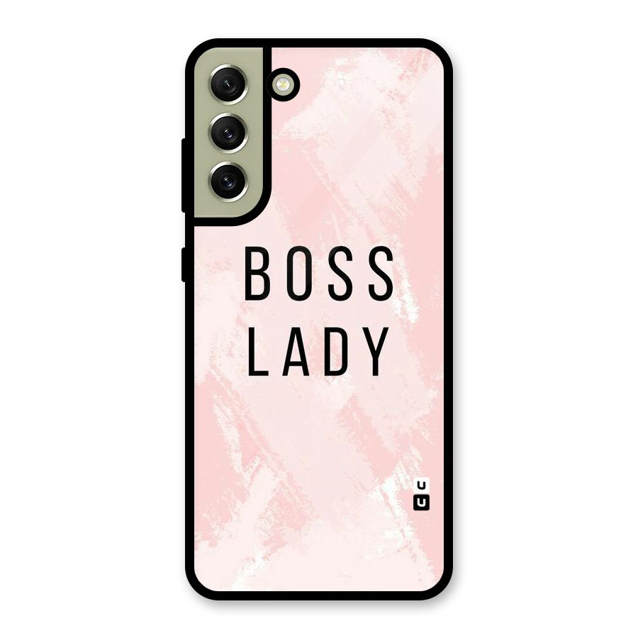Boss Lady Pink Glass Back Case for Galaxy S21 FE 5G