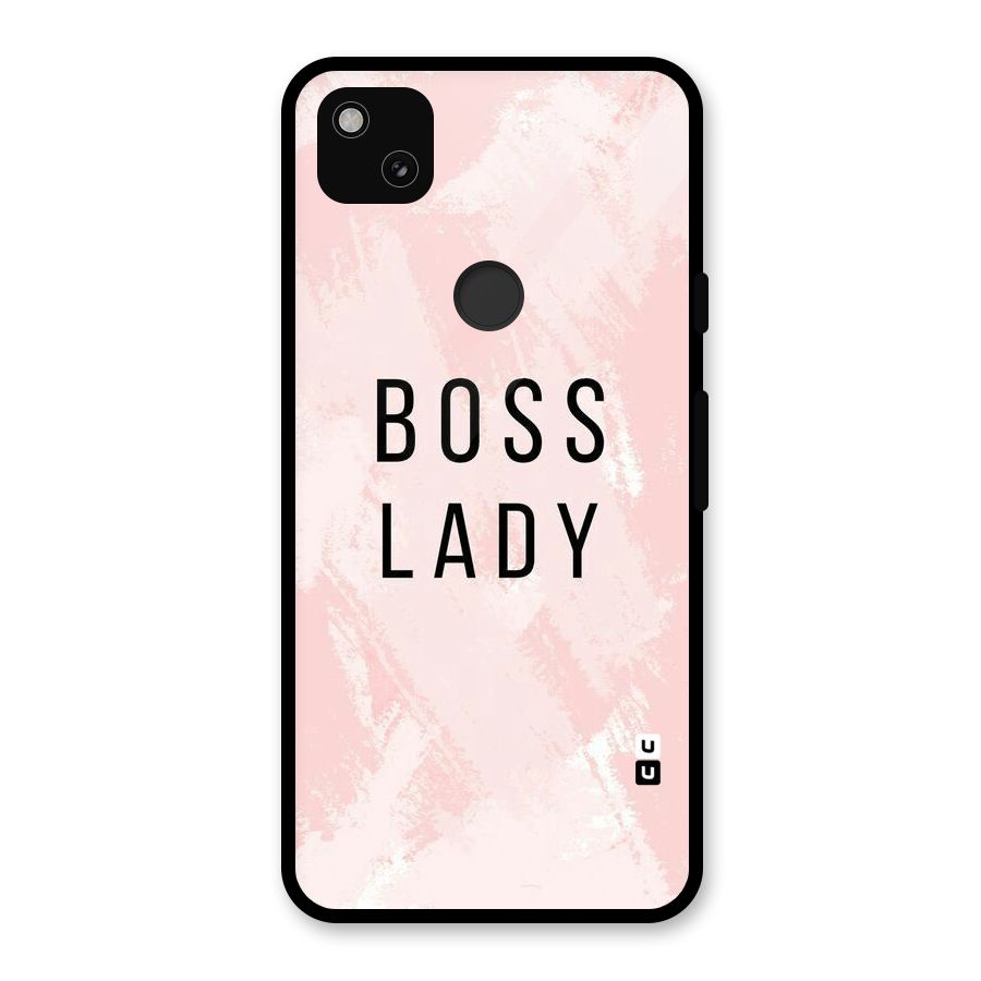 Boss Lady Pink Glass Back Case for Google Pixel 4a