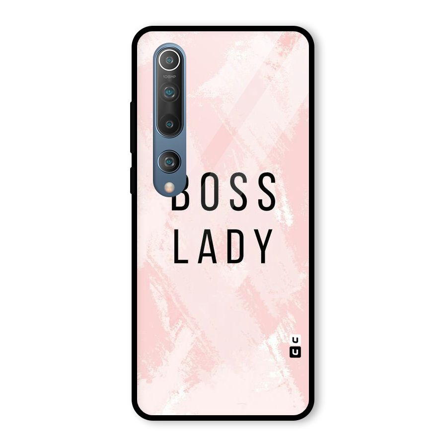 Boss Lady Pink Glass Back Case for Mi 10