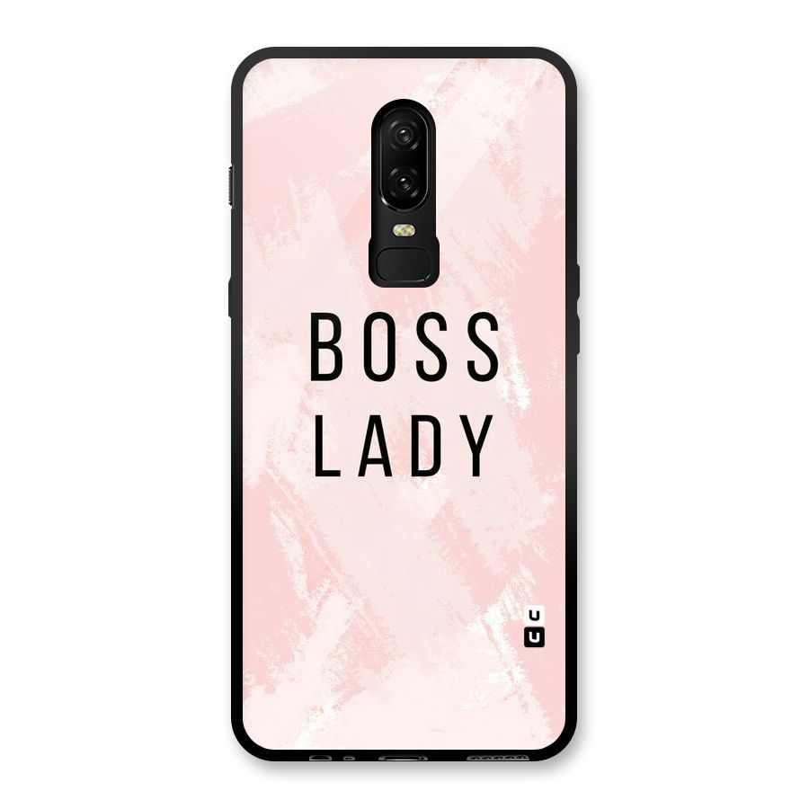Boss Lady Pink Glass Back Case for OnePlus 6