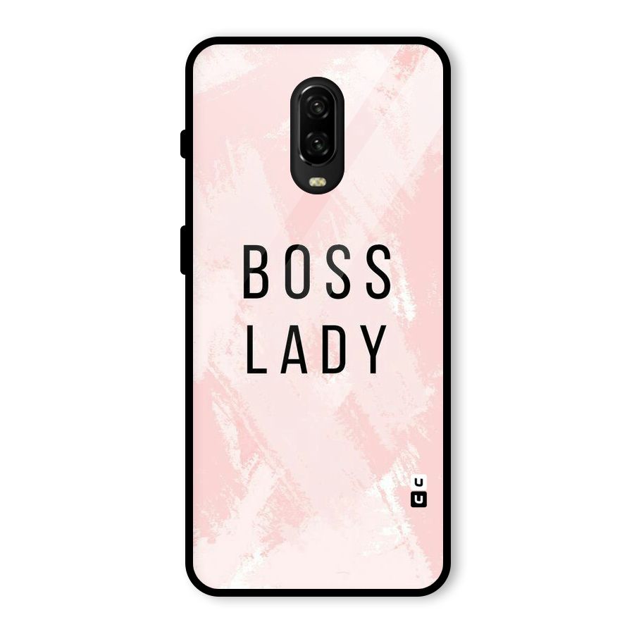 Boss Lady Pink Glass Back Case for OnePlus 6T