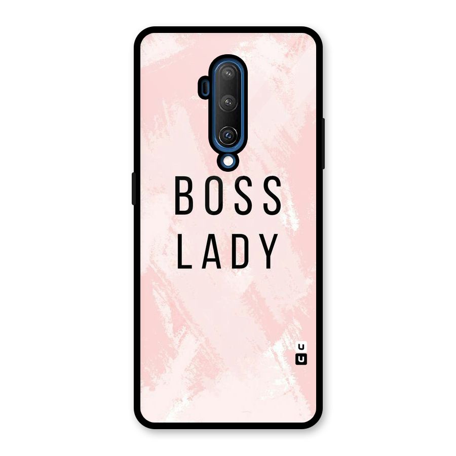 Boss Lady Pink Glass Back Case for OnePlus 7T Pro