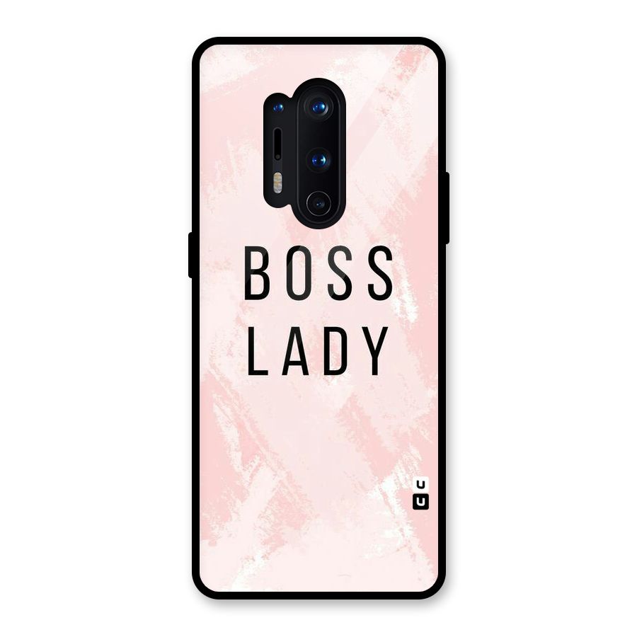 Boss Lady Pink Glass Back Case for OnePlus 8 Pro