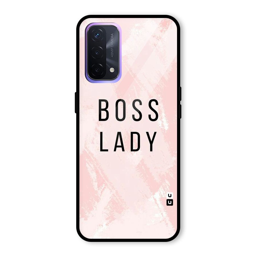 Boss Lady Pink Glass Back Case for Oppo A74 5G