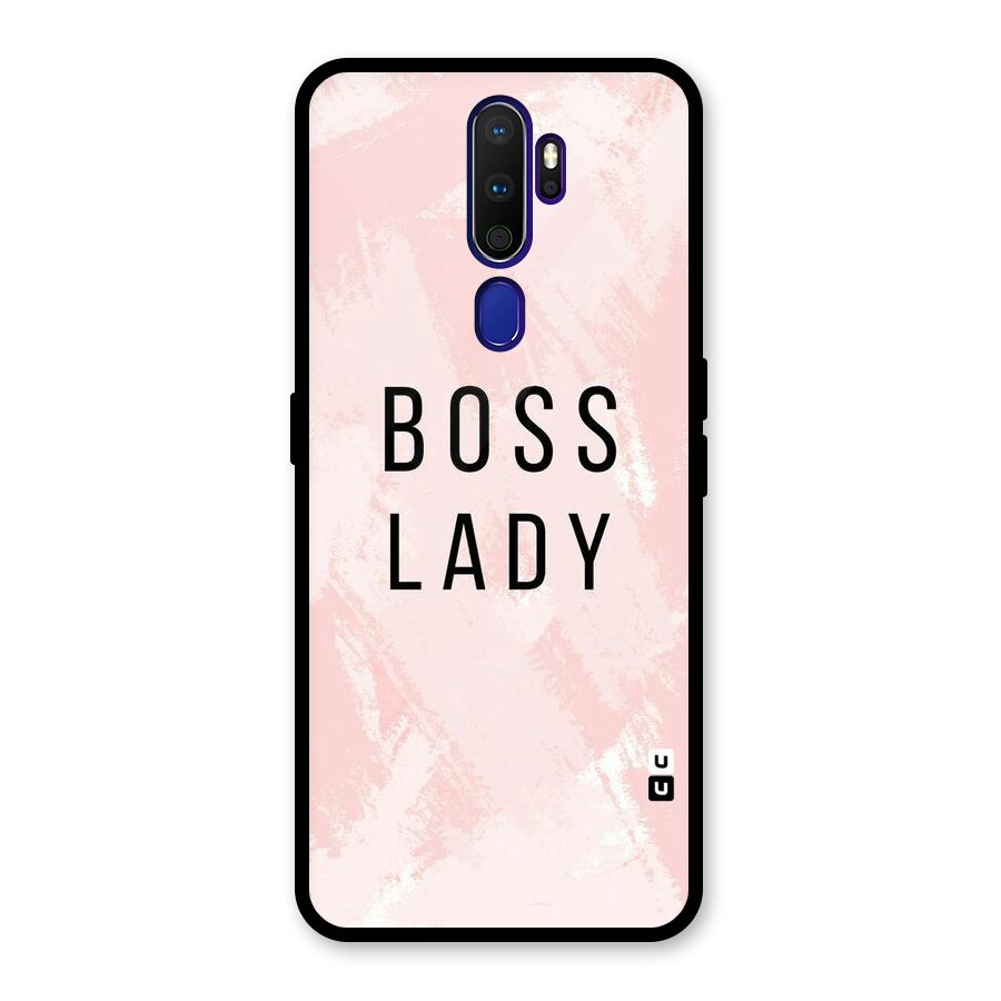 Boss Lady Pink Glass Back Case for Oppo A9 (2020)