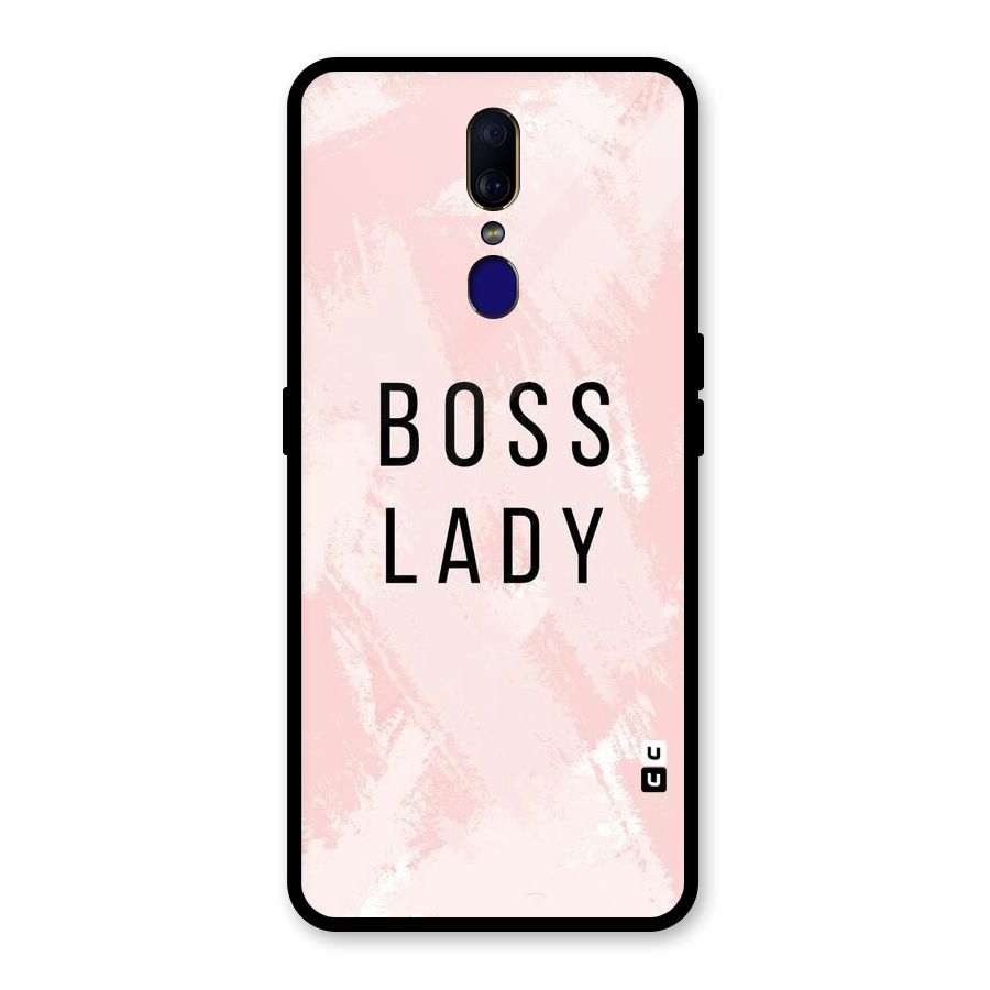 Boss Lady Pink Glass Back Case for Oppo F11