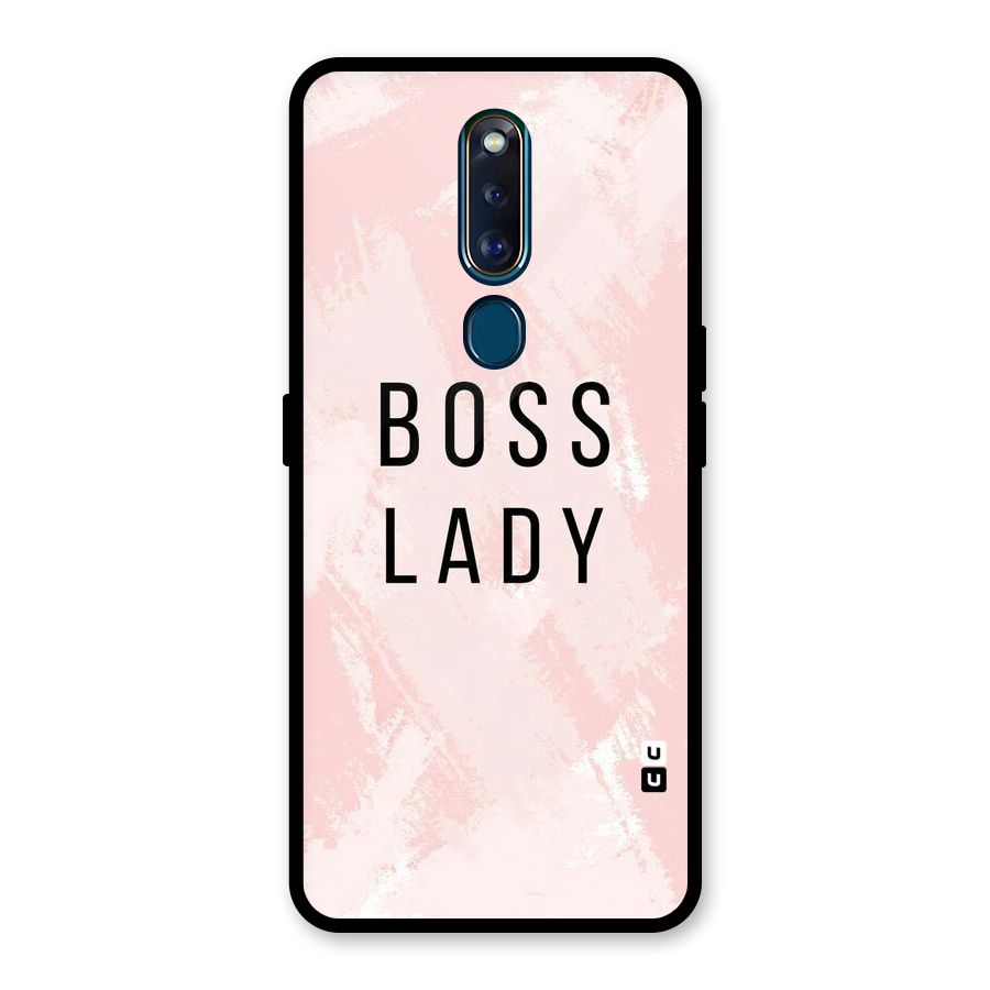 Boss Lady Pink Glass Back Case for Oppo F11 Pro