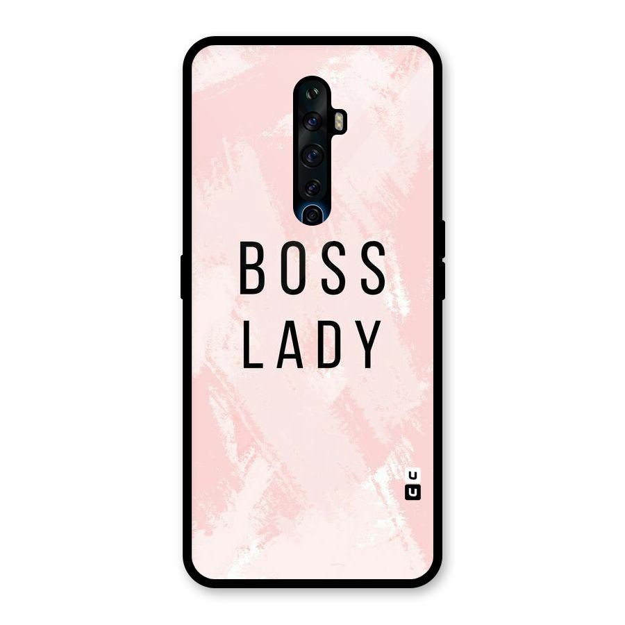 Boss Lady Pink Glass Back Case for Oppo Reno2 F