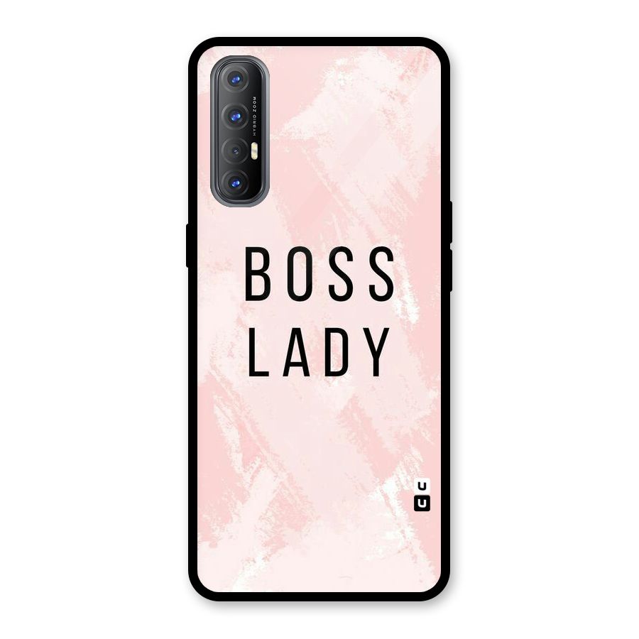 Boss Lady Pink Glass Back Case for Oppo Reno3 Pro