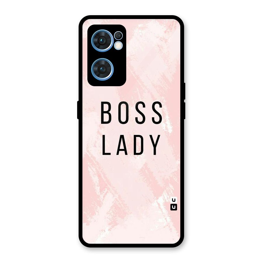 Boss Lady Pink Glass Back Case for Oppo Reno7 5G