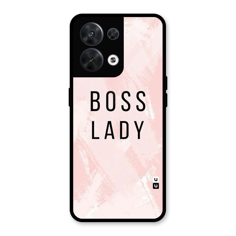 Boss Lady Pink Glass Back Case for Oppo Reno8 5G