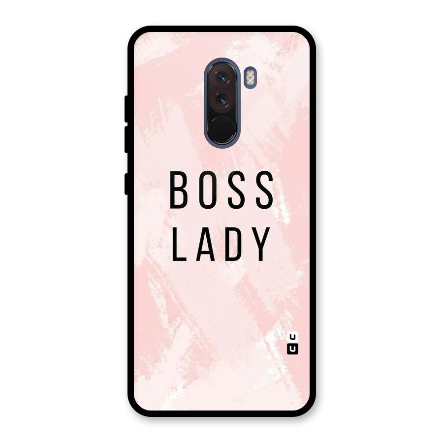 Boss Lady Pink Glass Back Case for Poco F1