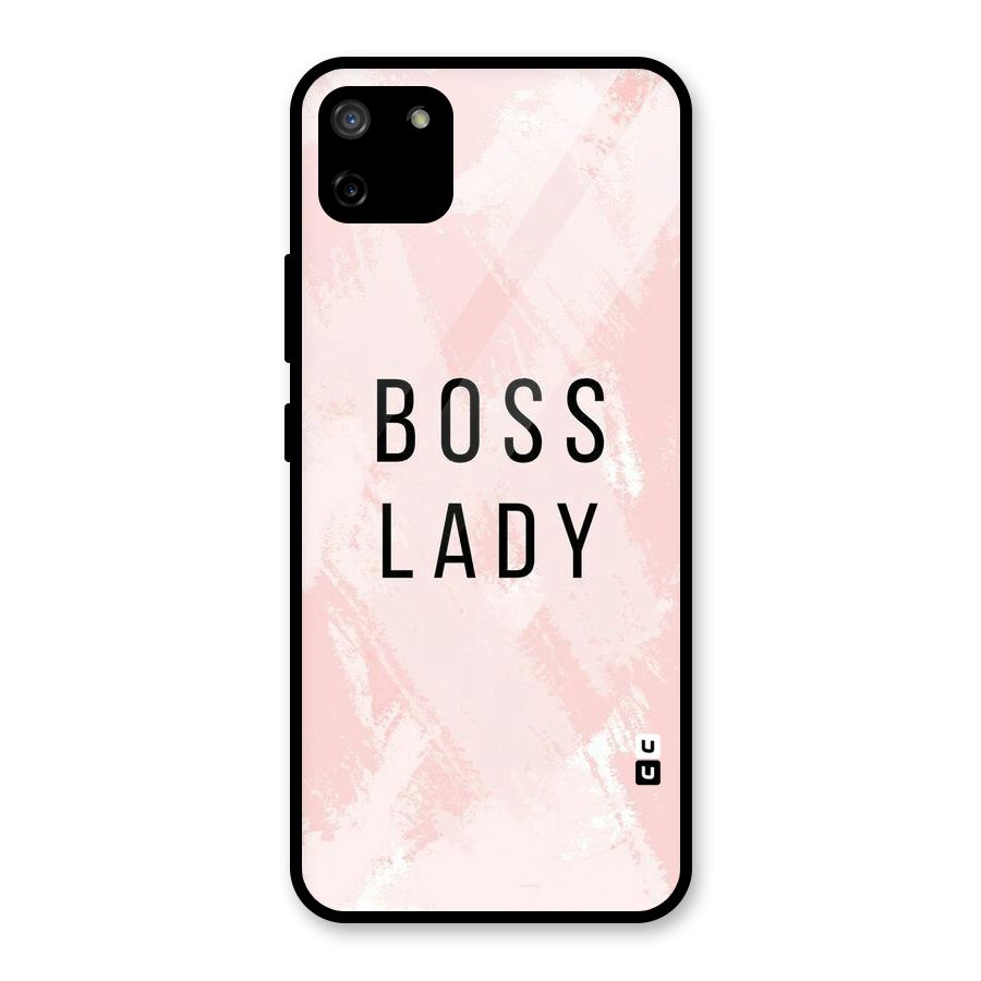 Boss Lady Pink Glass Back Case for Realme C11